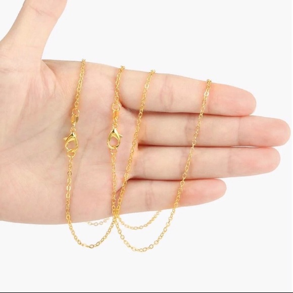 20pc 925 Gold Plated Cable Chains & Pinch Bails Jewelry Making Bundle diy Lot - Picture 10 of 12